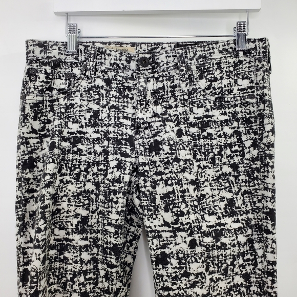 AG Adriano Goldschmied The Legging Super Skinny Jeans White Abstract Print - Picture 2 of 9